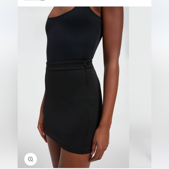 “Good American” brown (coco) scuba mini skirt; size 4/27; NWT - Picture 2 of 16